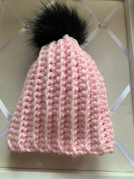 Baby Crochet Hat- Pom-Pom