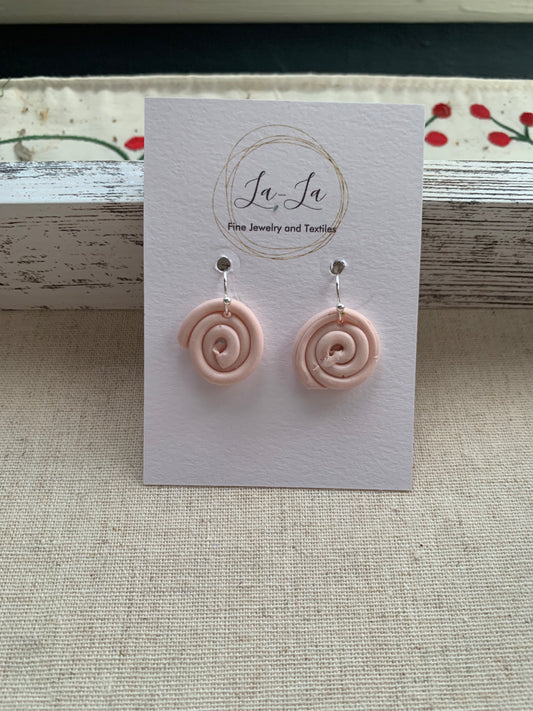 Delicate Pink Swirl Earring
