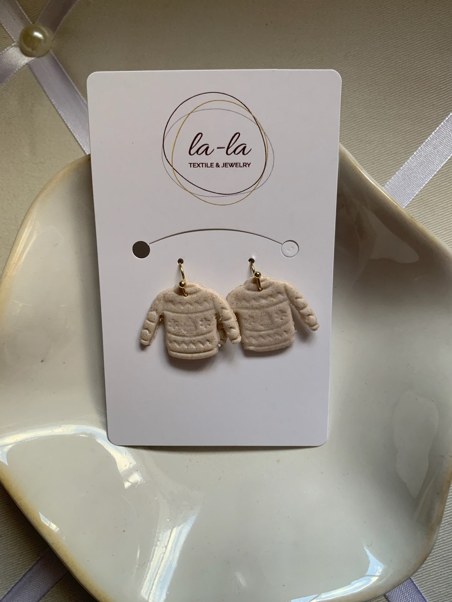 Christmas Sweater Resin Earrings