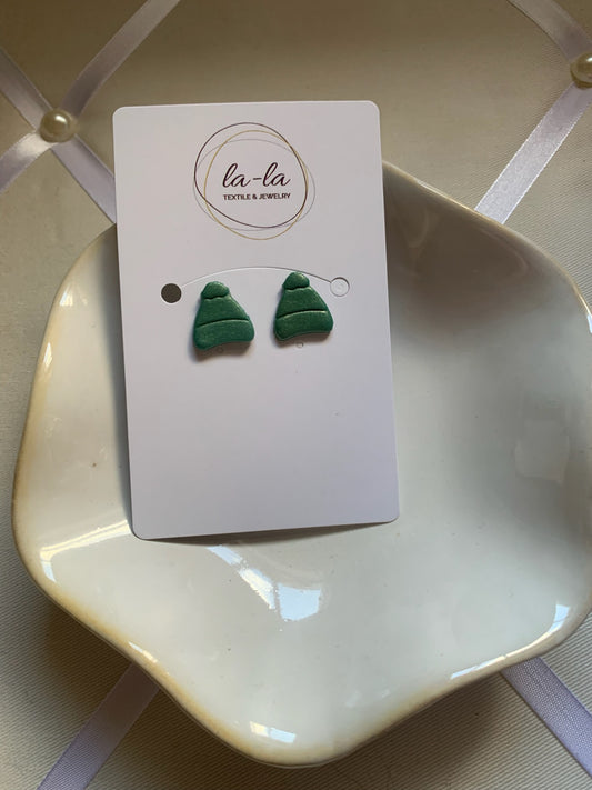 Winter Hat Resin Stud Earrings
